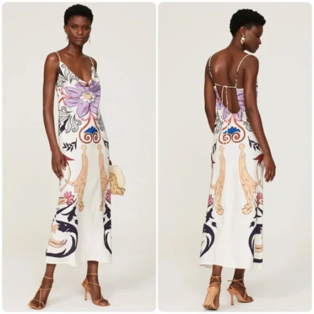 Carolina K Scrolls Maxi slip dress - Size XL